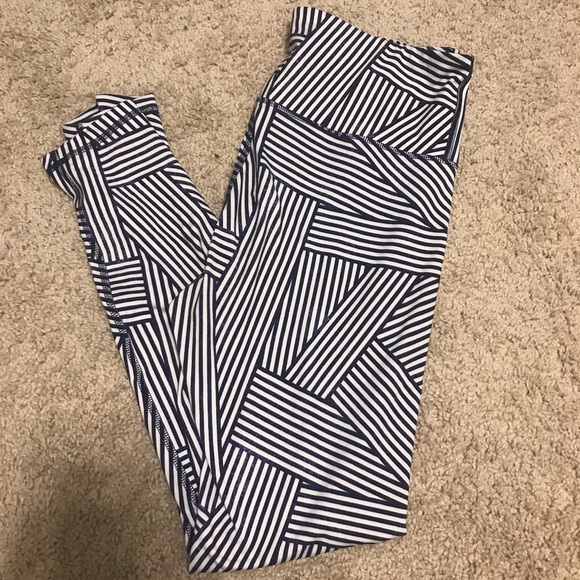 Old Navy Pants - Old Navy Active blue and white striped leggings